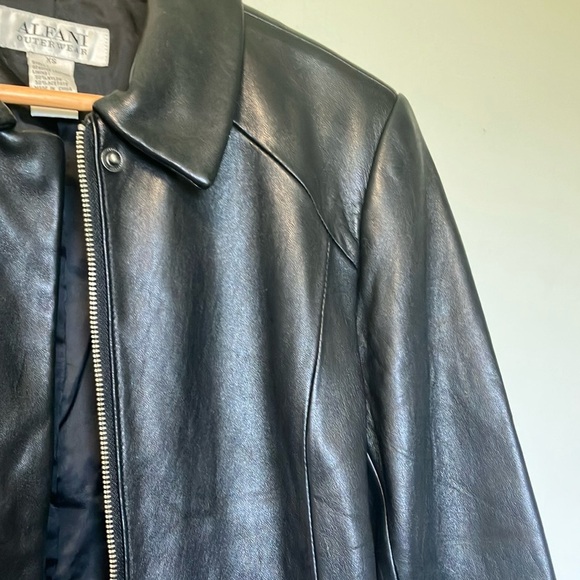 Alfani Black Buttery soft Leather Jacket - Picture 4 of 6